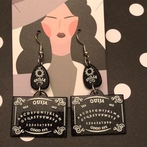 Fun Ouija Board pierced earrings. NWOT